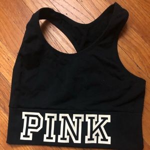 Pink sports bra